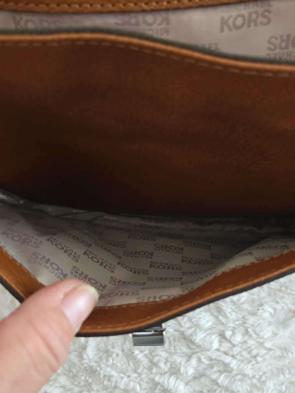 Michael Kors Tan Leather Top-Handle Satchel - Picture 6 of 8